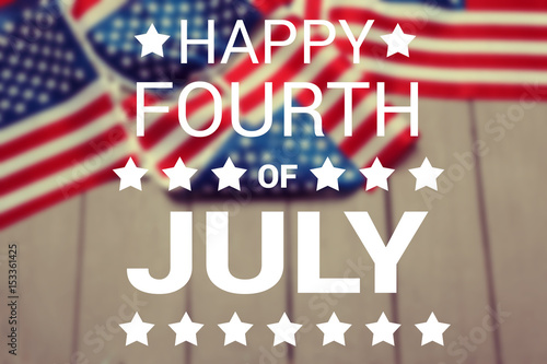 Happy Fourth of July USA Flag