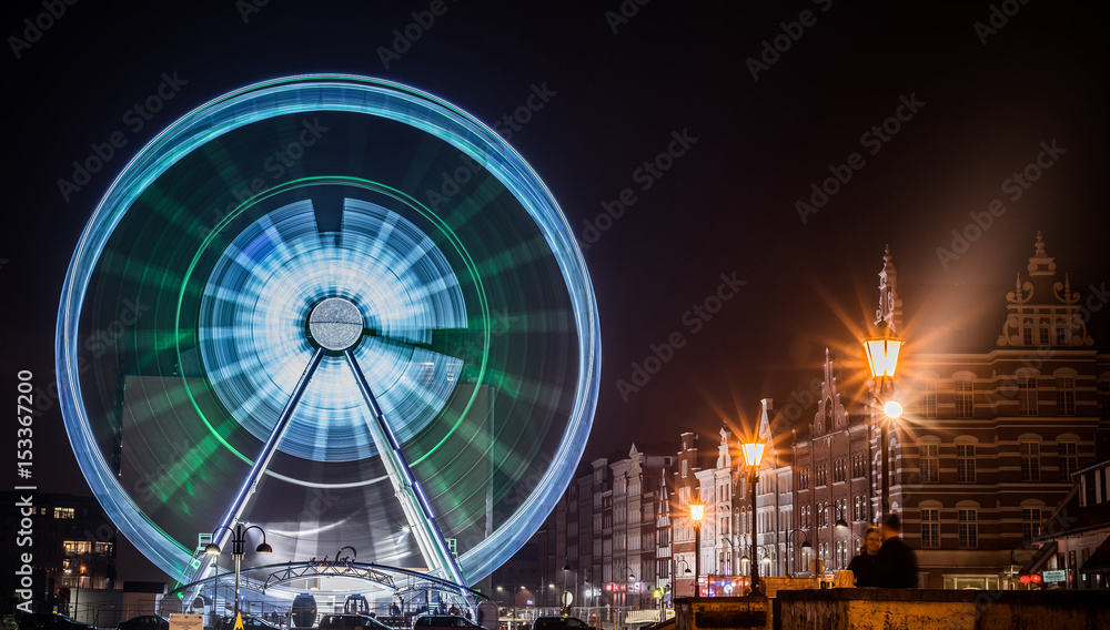 Ferris wheel in Gdansk, Poland