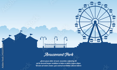 Scenery amusement park style background