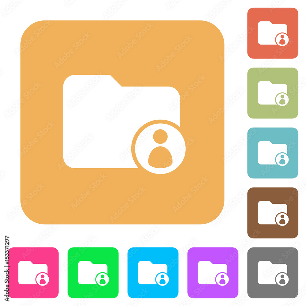 Directory owner rounded square flat icons Directory owner rounded square flat icons