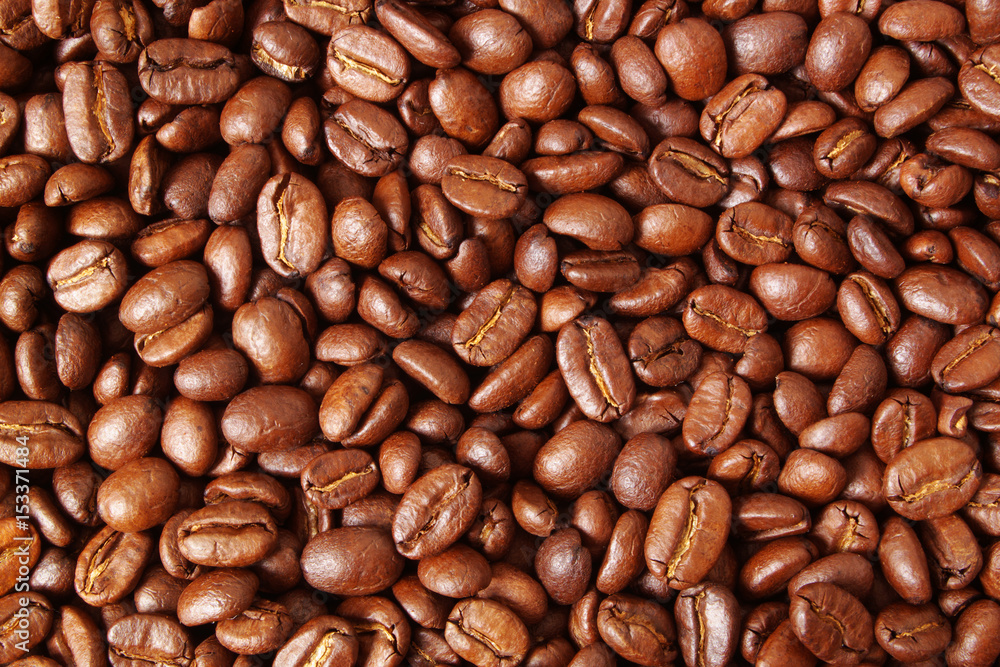 Obraz premium Roasted coffee beans background
