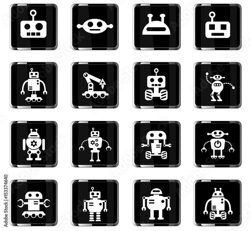 robots icon set
