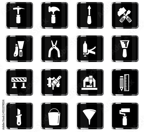 work tools icon set