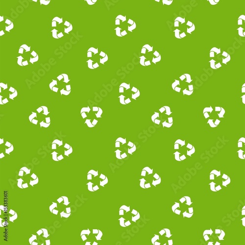 simless green pattern recycle sign
