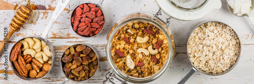 Granola and ingredients