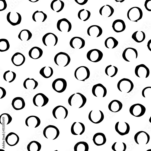 Black and white seamless pattern. Abstract vector illustration