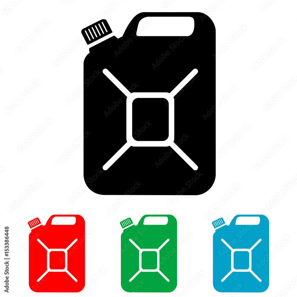 Icono plano bidón varios colores