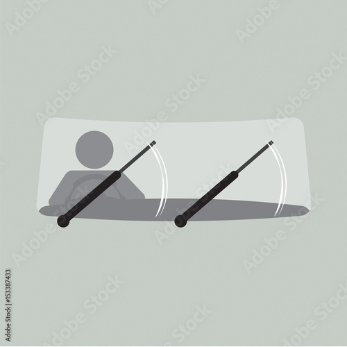 Windshield Wipers Car's Parts Vector Illustration