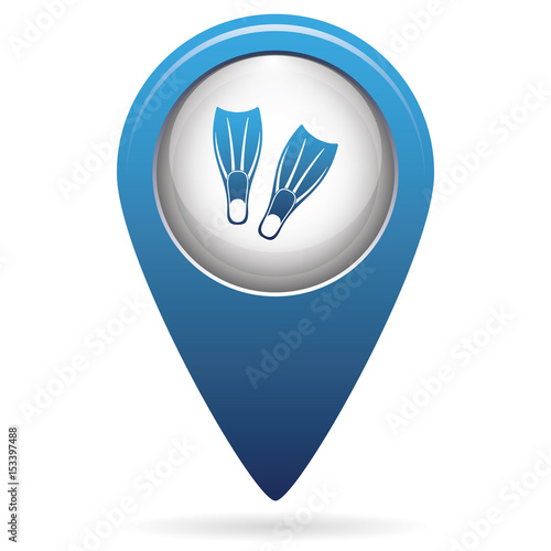 Diving flippers icon