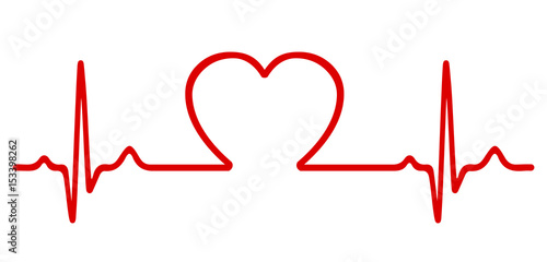 One line pulse - vector