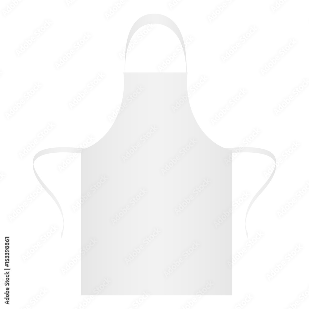 White blank apron mockup isolated. Vector illustration เวกเตอร์สต็อก