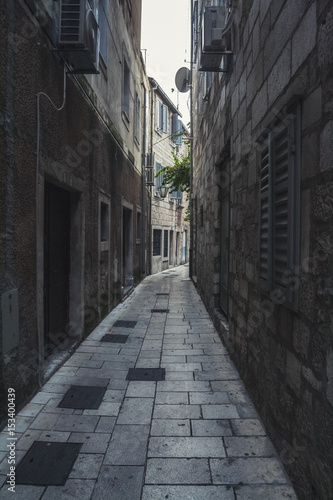 Street in Old Town in Omis  Croatia.
