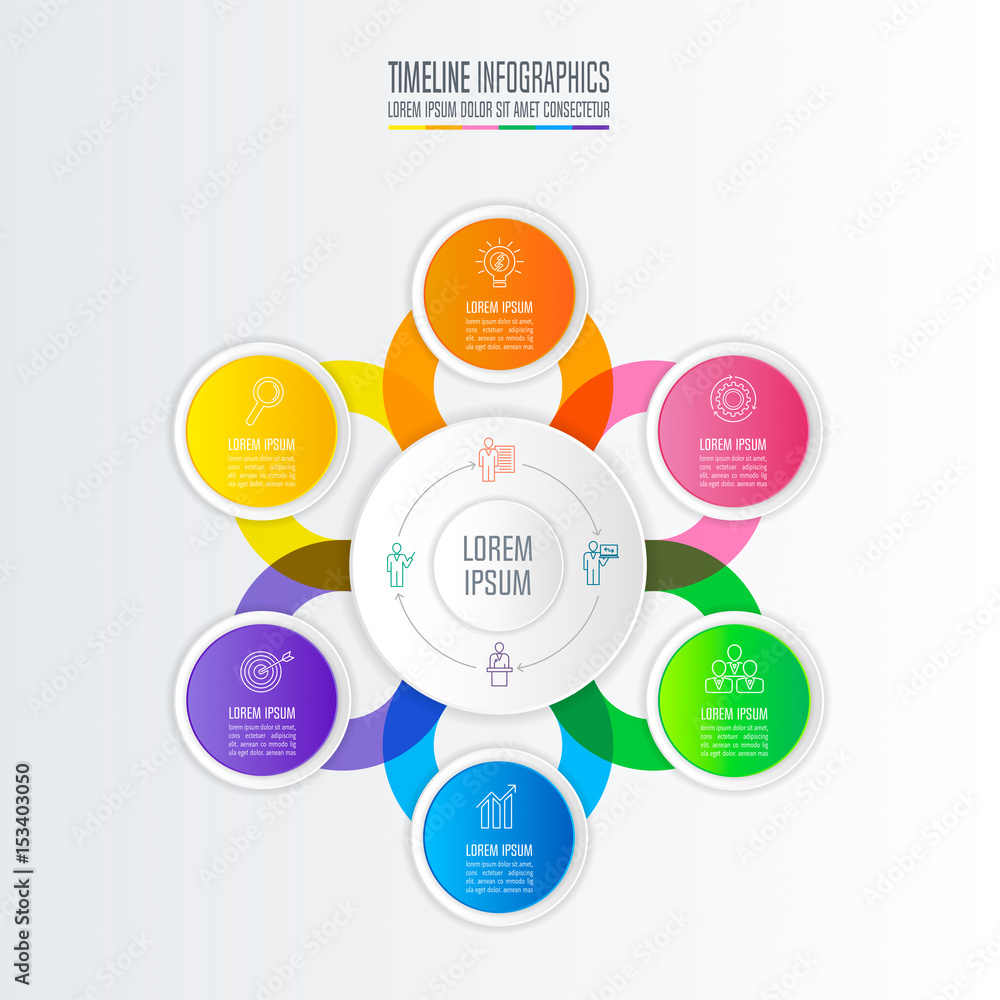 infographic design business concept with 6 options. infographic design business concept with 6 options.