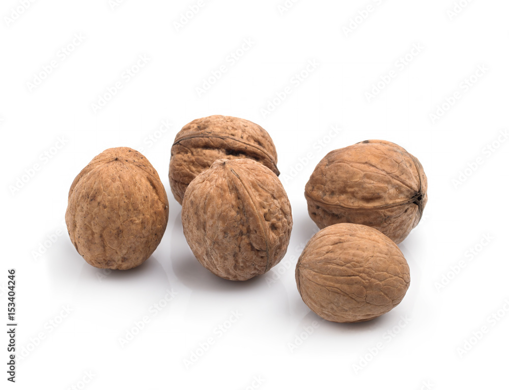 Walnuts isolated on white background Walnuts isolated on white background