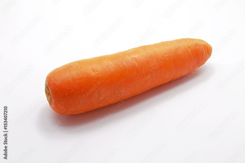 Fresh Fat Carrot on White Background Fresh Fat Carrot on White Background