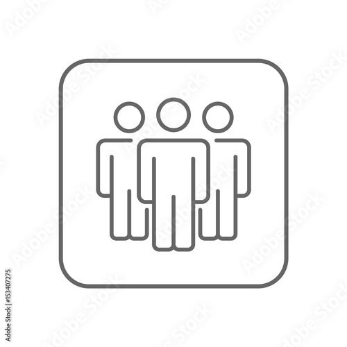 team or users icon. Line vector illustration for web, mobile and infographics.