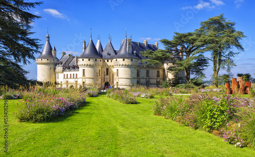 Chaumont-sur-Loire castle, France. This castle is located in the Loire Valley. Landmark of France. photo