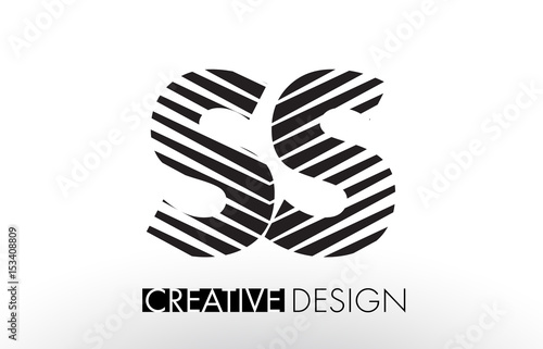 SS S S Lines Letter Design with Creative Elegant Zebra