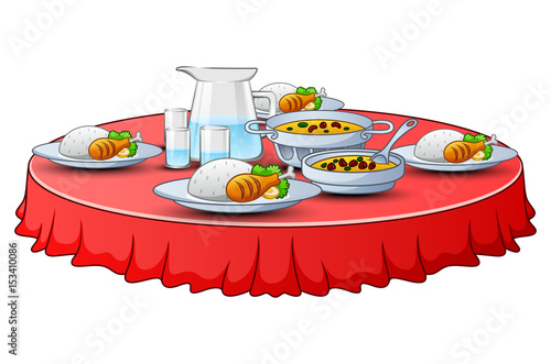 Delicious menu for iftar party are on the table