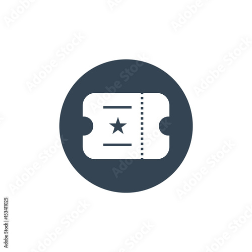 Ticket icon. Vector illustration.