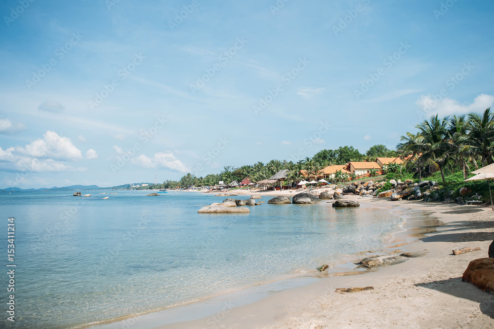 Beautiful tropical beach in island Phu Quoc