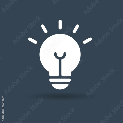 Ligth Lamp icon vector. idea symbol. Vector illustration eps10.