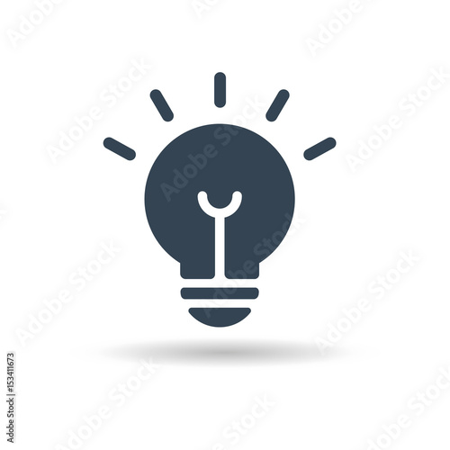 Ligth Lamp icon vector. idea symbol. Vector illustration eps10.
