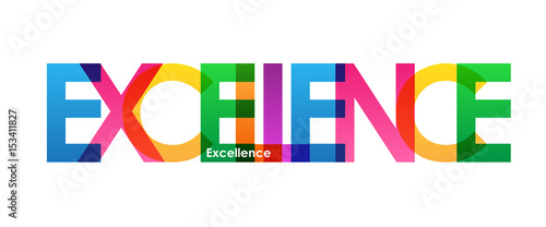 EXCELLENCE Colourful Vector Letters Icon