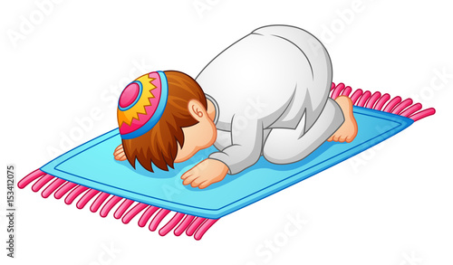little kid prostration for praying of muslim