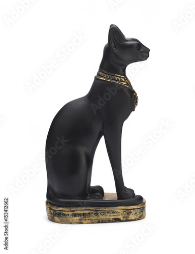 Egyptian cat on a white background