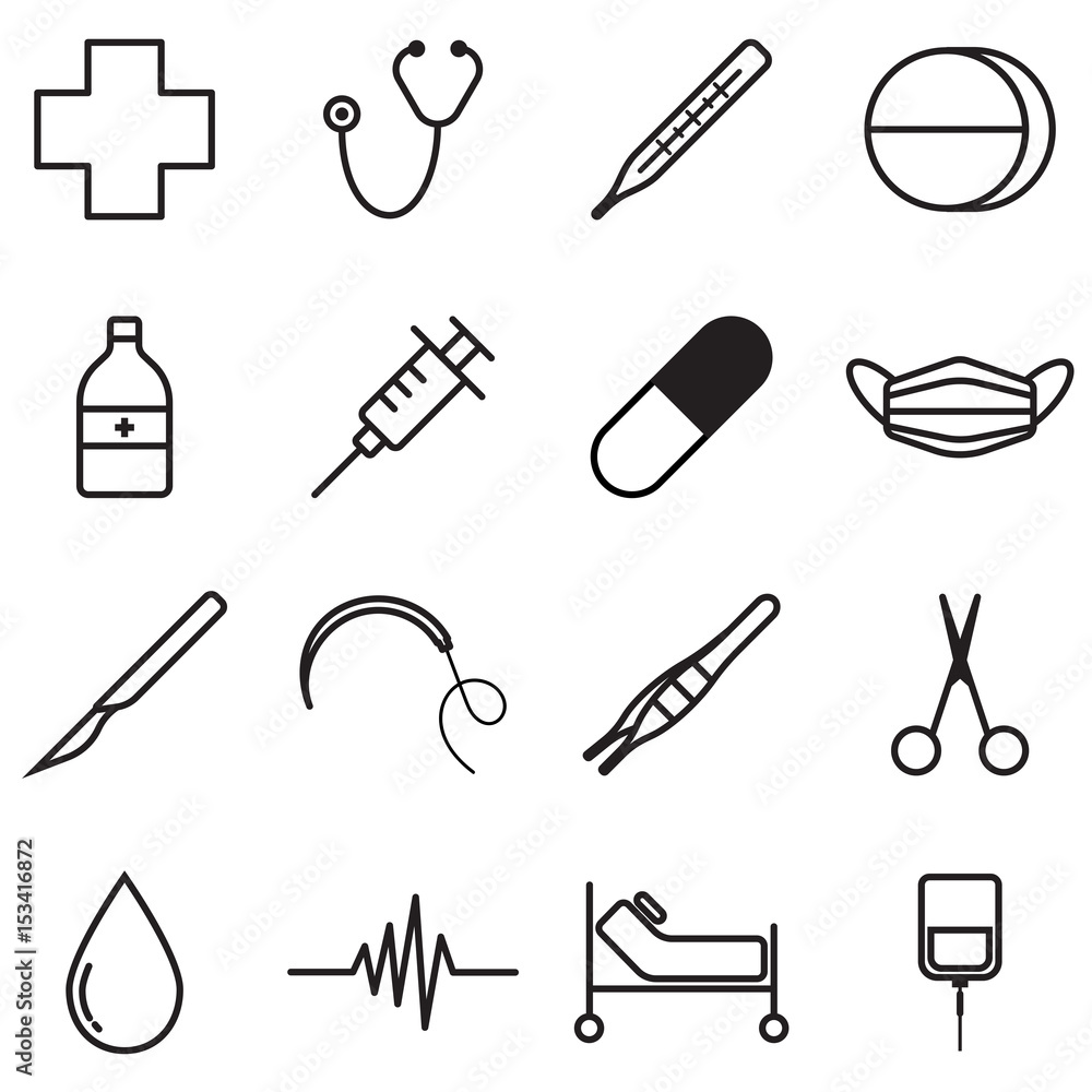 Medical Icons Line Design Medical Icons Line Design