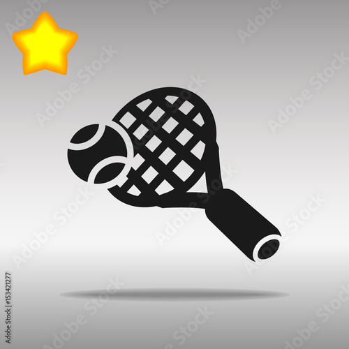 tennis black Icon button logo symbol