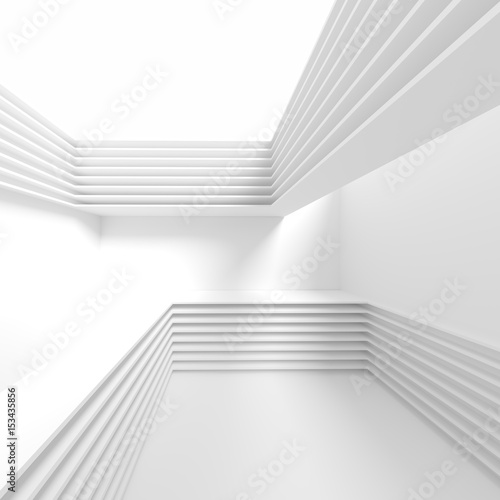 Creative Architecture Background. White Minimalistic Design