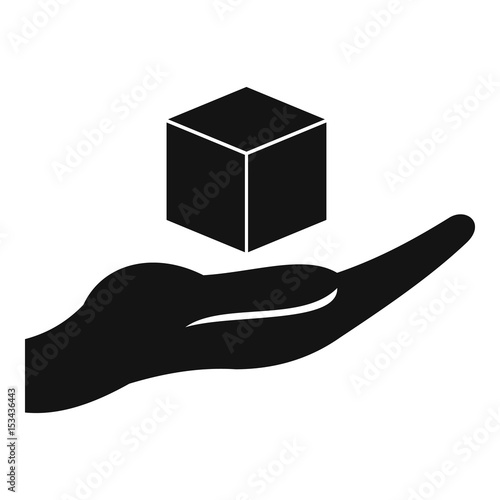 Cube 3d model icon simple