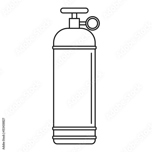 Compressed gas container icon outline