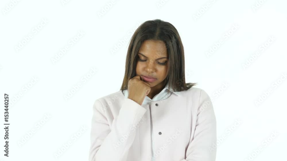 Tired Beautiful Afro-American Woman Sleeping Gesture Tired Beautiful Afro-American Woman Sleeping Gesture