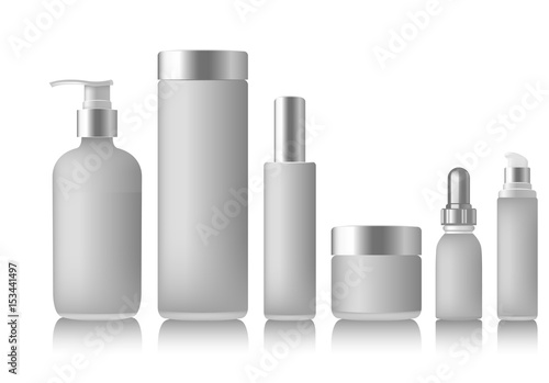 Realistic beige bottle for essential oil