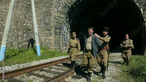 The army of the USSR. Soviet military patrol arrested the saboteur. Reconstruction of the Soviet army. Protection of railroad facilities. The TRANS-Siberian railway.