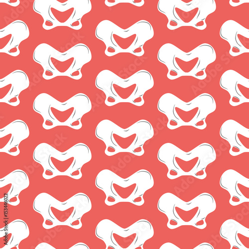 pelvic bones seamless pattern. Bone ornament. Medical anatomy background