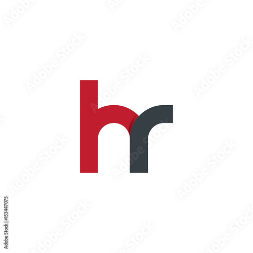 Initial Letter HR Rounded Lowercase Logo