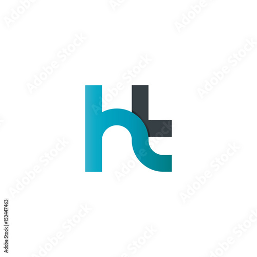 Free Download Initial Letter HT Rounded Lowercase Logo - GFXLoad