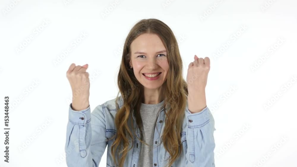 Woman Celebrating Success, Excited nad Happy Woman Celebrating Success, Excited nad Happy