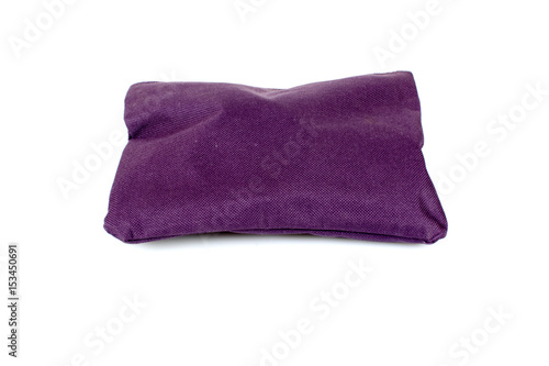 Purple clutch bag isolated on white background