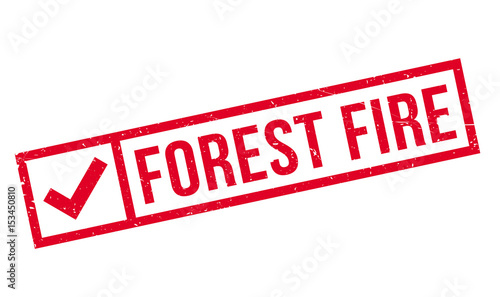 Forest Fire rubber stamp. Grunge design with dust scratches. Effects can be easily removed for a clean, crisp look. Color is easily changed.
