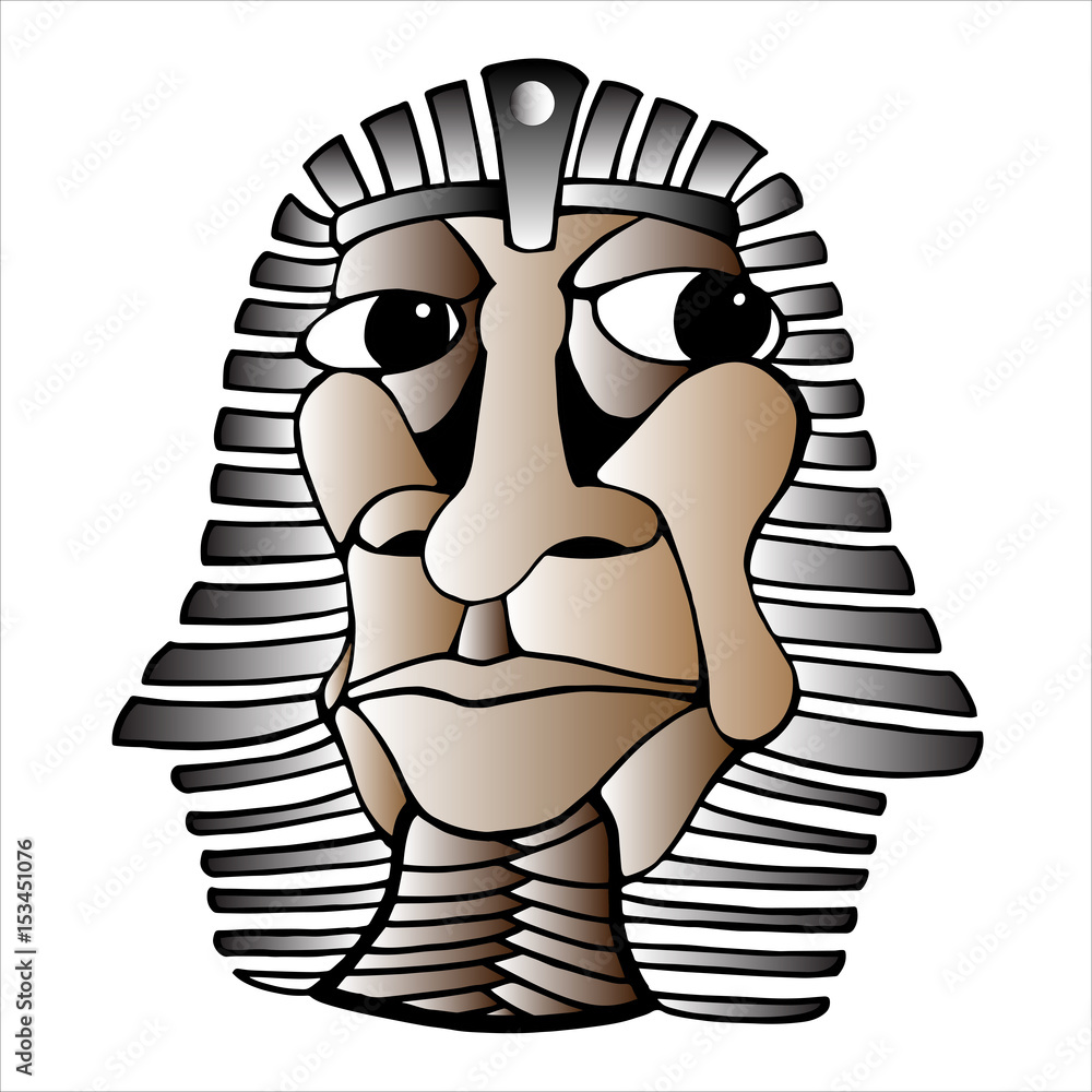 Farrow egypt cartoon outline for coloring page. Illustration Stock