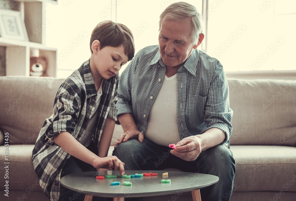 Grandpa and grandson Grandpa and grandson