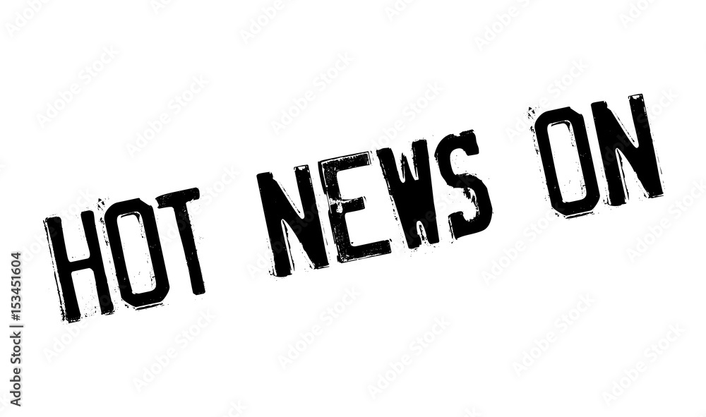 Hot News On rubber stamp. Grunge design with dust scratches. Effects can be easily removed for a clean, crisp look. Color is easily changed. Hot News On rubber stamp. Grunge design with dust scratches. Effects can be easily removed for a clean, crisp look. Color is easily changed.