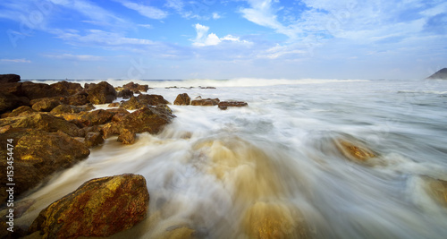 Beautiful silky smooth water at Yarada Beach, Visakhapatnam