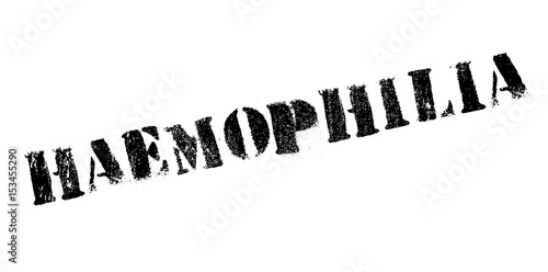 Haemophilia rubber stamp. Grunge design with dust scratches. Effects can be easily removed for a clean, crisp look. Color is easily changed.