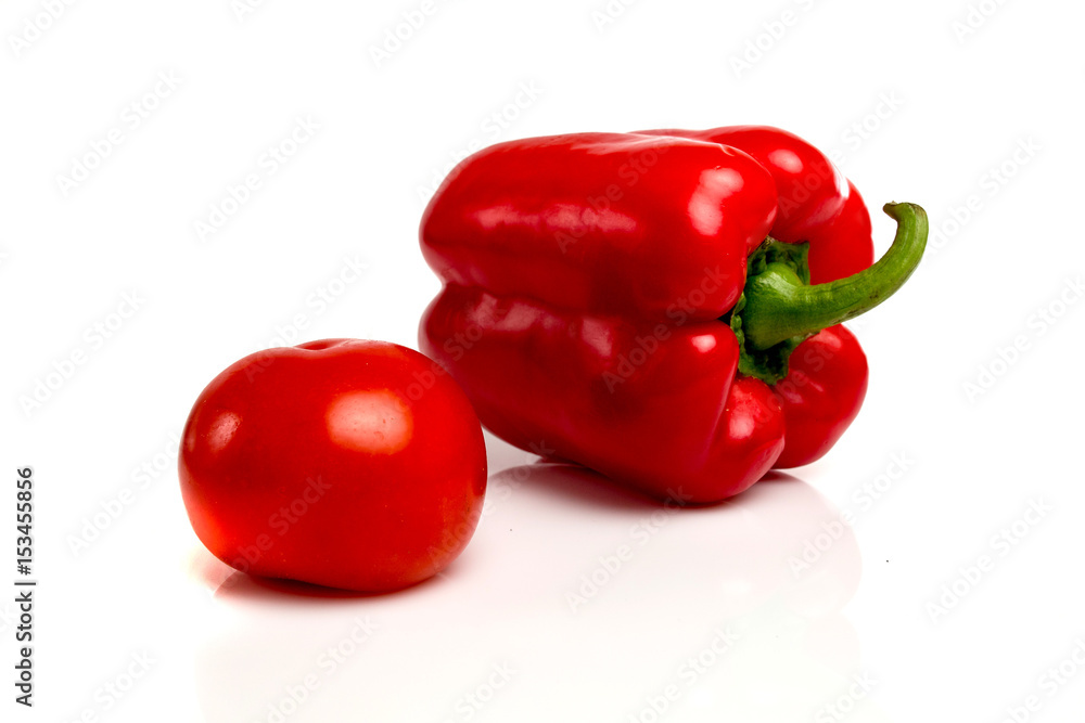 Red pepper on white background Red pepper on white background